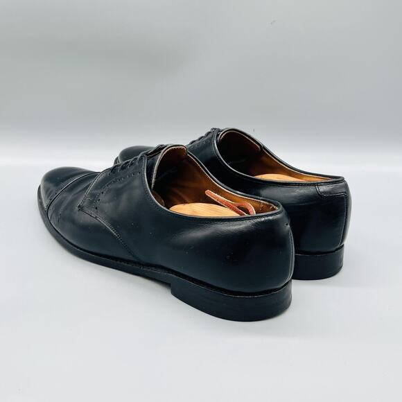 Allen Edmonds Shoes Mens 11 Black Leather Cap Toe Derby Oxford Dress Classic main image 7